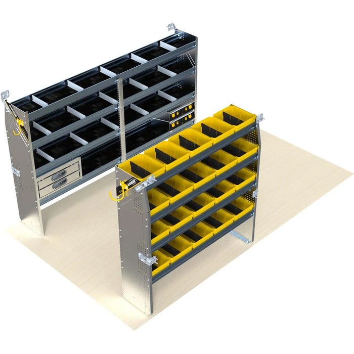 Ranger Design Aluminum Van Shelving Package for 10' Box Truck - Enclosed Trailer Model BTS-27