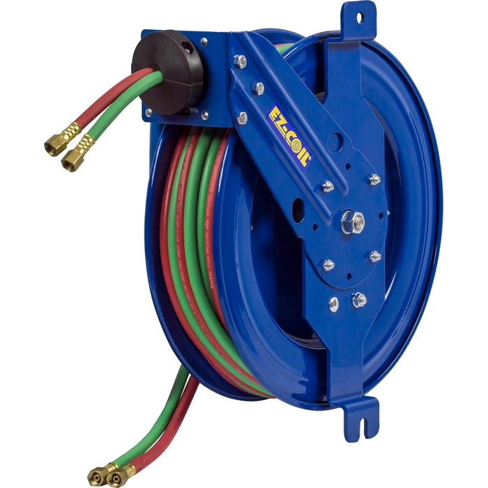 Coxreels EZ-SGW Series Safety System Side Mount Welding Hose Reel 1/4 in. x 75 ft. Oxy-Acetylene - Hose Included 200 PSI Model EZ-SG19W-175
