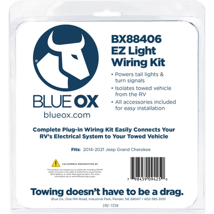 Blue Ox EZ Light Wiring Harness Kit Model BX88406