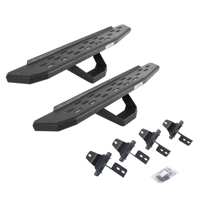 Go Rhino RB30 Running Boards with Mounting Brackets With 1 Pair Drop Steps Kit Model 6969274810T