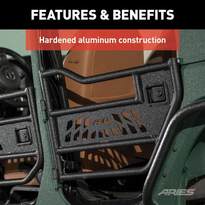 ARIES Jeep Wrangler JK Aluminum Rear Tube Doors Model 25009