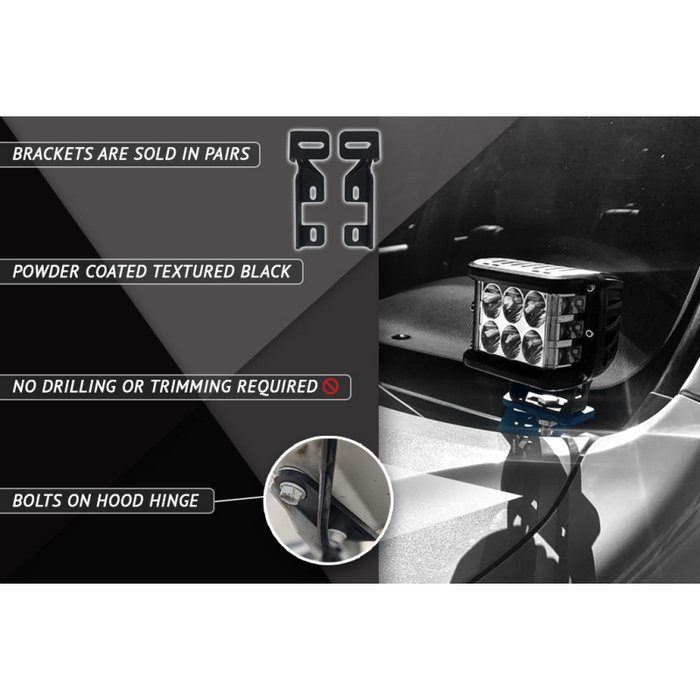 Rago Fabrication 2005-2017 2nd Gen Nissan Frontier Ditch Light Mounts Model R0415NFRONTDIT
