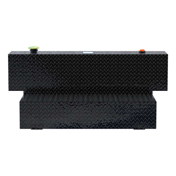UWS Gloss Black Hammerhead-Style 100-Gallon Aluminum L-Shape Transfer Tank Model TT-100HH-B