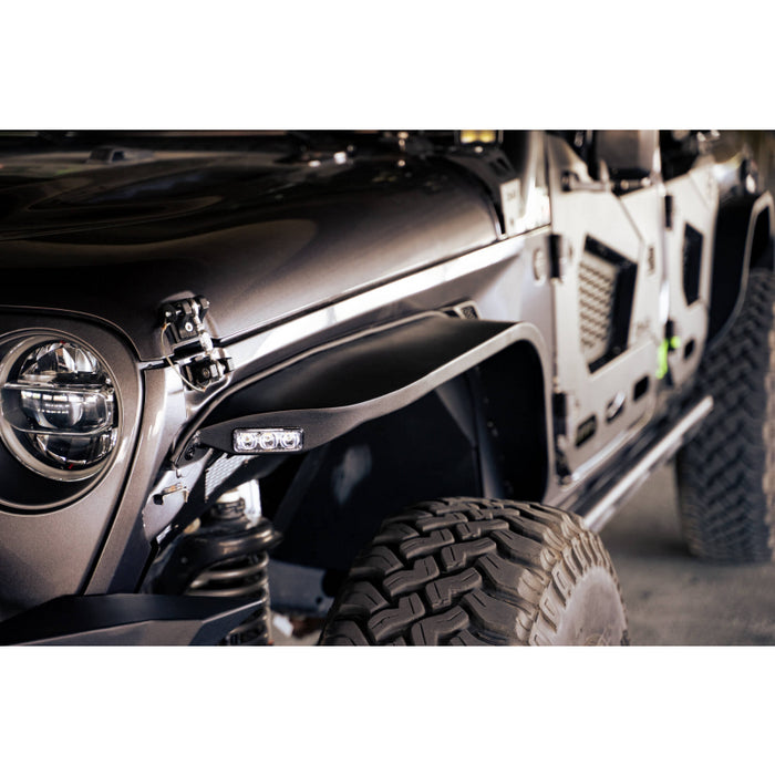 DV8 Offroad 2018-2025 Jeep Wrangler JL JLU Slim Fender Flares Model FDJL-07