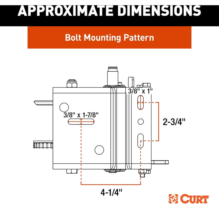 CURT Hand-Crank 2-Speed Winch, 2,000 lbs, 4.1:1 High, 10.25:1 Low Gear Ratio, 10.6" Handle Model 29520