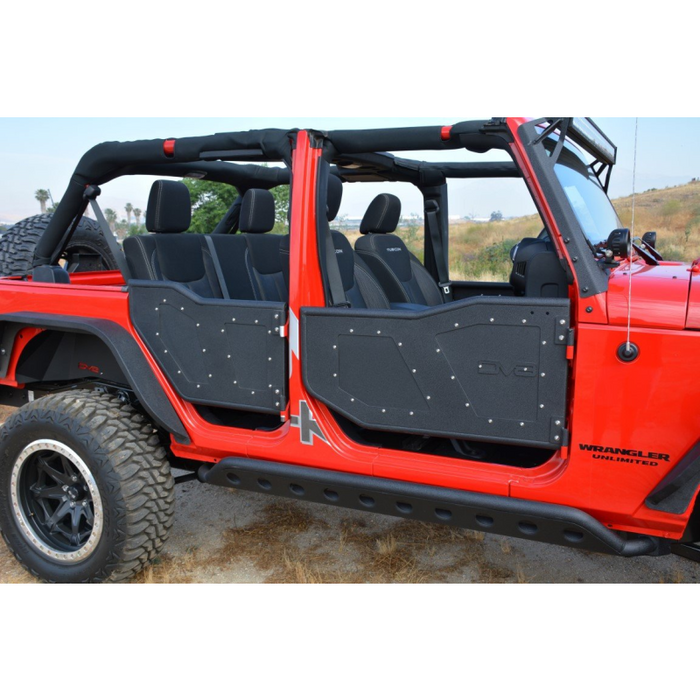 DV8 Offroad 2007-2018 Jeep Wrangler JKU Rear Rock Doors Model RDSTTB-01R