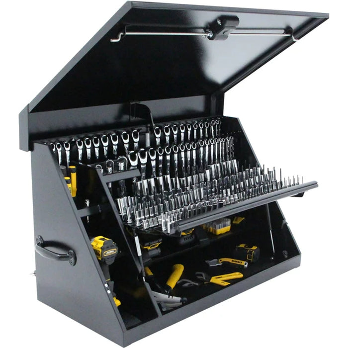 Montezuma 36 x 17 In. Steel Triangle® Toolbox Black Top Mount Toolbox DXTB36BB