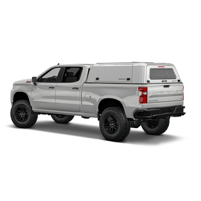 SmartCap OEM White Truck Bed Cap EVOc Commercial Series w/ Vertical Locks Model EC0109-WH