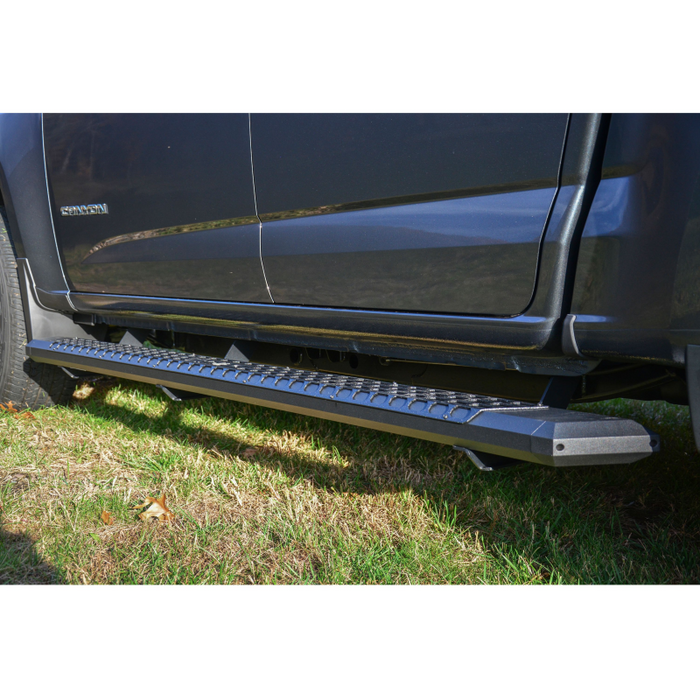 ARIES AdvantEDGE 5-1/2" x 85" Black Aluminum Running Boards Model 2556044