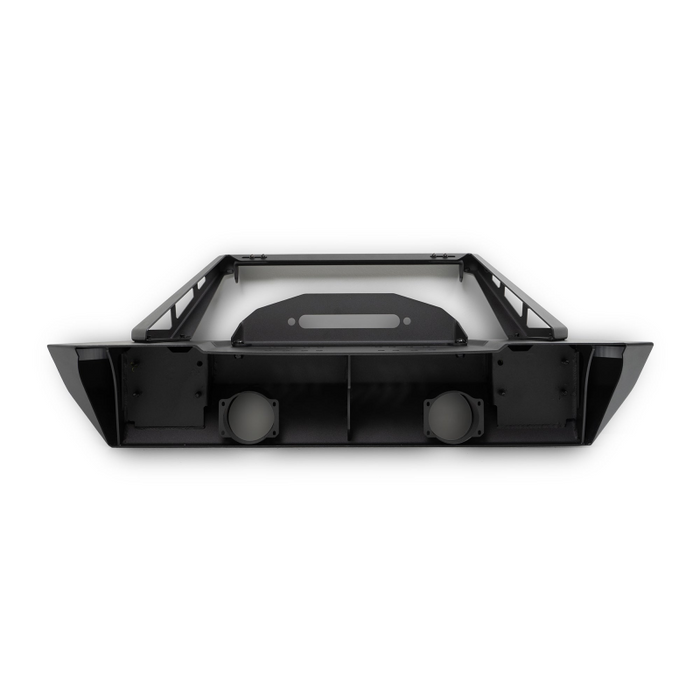 DV8 Offroad 2007-2026 Jeep GladiatorJT Wrangler JK JKU JL JLU Stubby Front Bumper With Plated Bull Bar Model FBJL-06