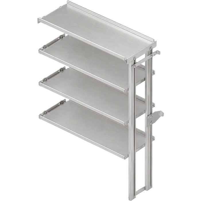 Hackney Expansion Shelving Module with Ladder Top and 3 Shelves - 18D x 46W x 60.5H Model 1846LX