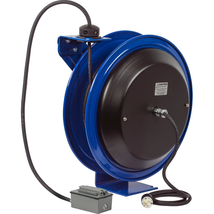 Coxreels PC Series Spring Driven Cord Reel Duplex Industrial Receptacle 16 GA x 35 ft. - Cord Included Model PC13-3516-F