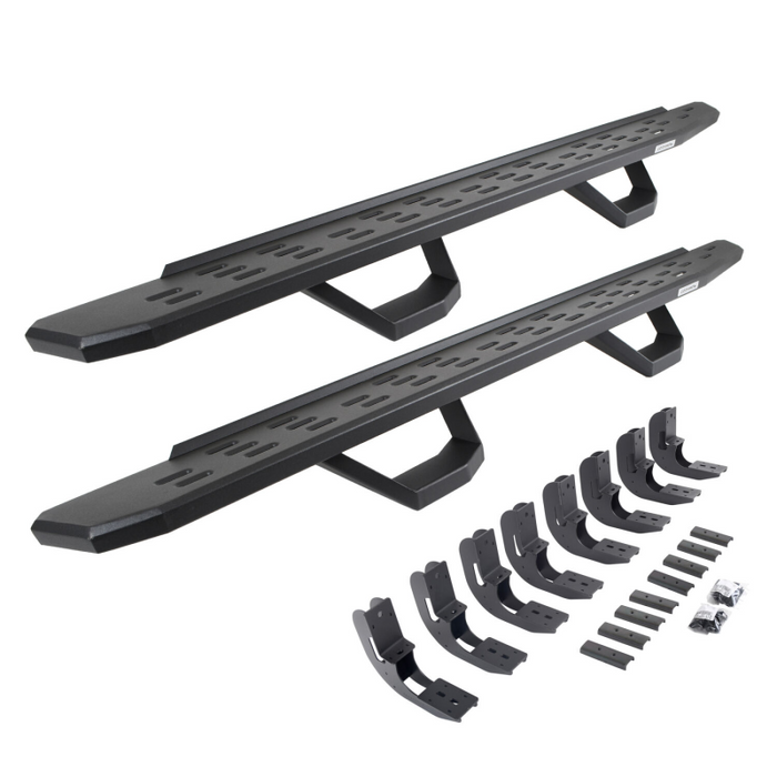 Go Rhino RB30 Running Boards with Mounting Brackets With 2 Pairs Drop Steps Kit Model 6960488020PC