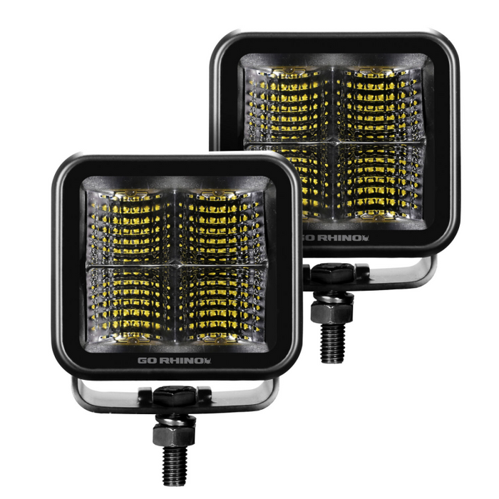 Go Rhino Blackout Series CUBEIT 3x3 LED Cube Flood Lights Model 750400321FCS