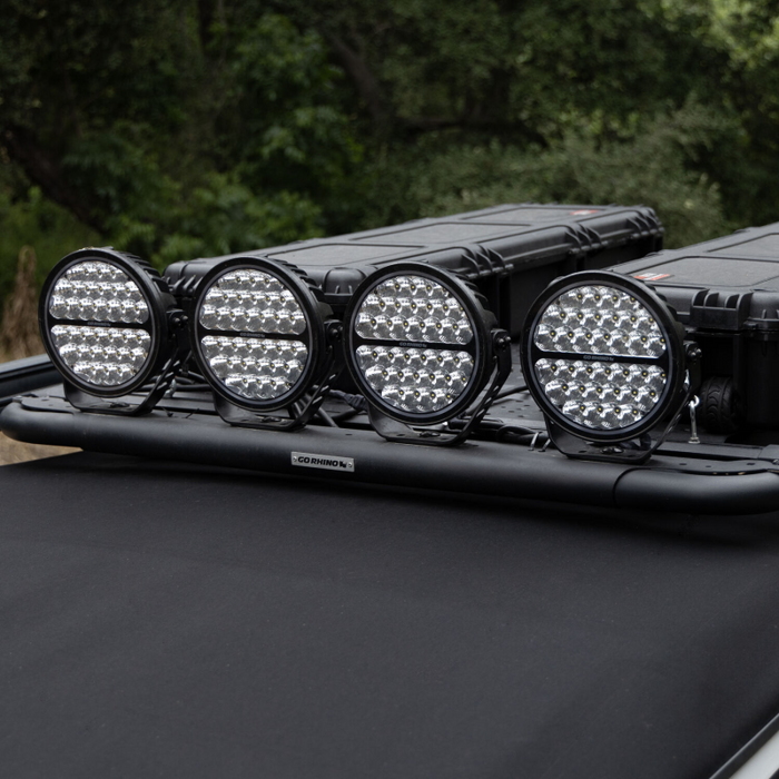 Go Rhino Blackout Series MAXROUND 9" Round LED Spot Light w/Daytime Running Lights Model 751700911SRS