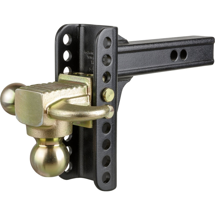CURT Adjustable Trailer Hitch Ball Mount, Tow Hook Step, 2-Inch Receiver, 6-Inch Drop, 2 and 2-5/16-Inch Balls, 14,000 lbs Model 45904
