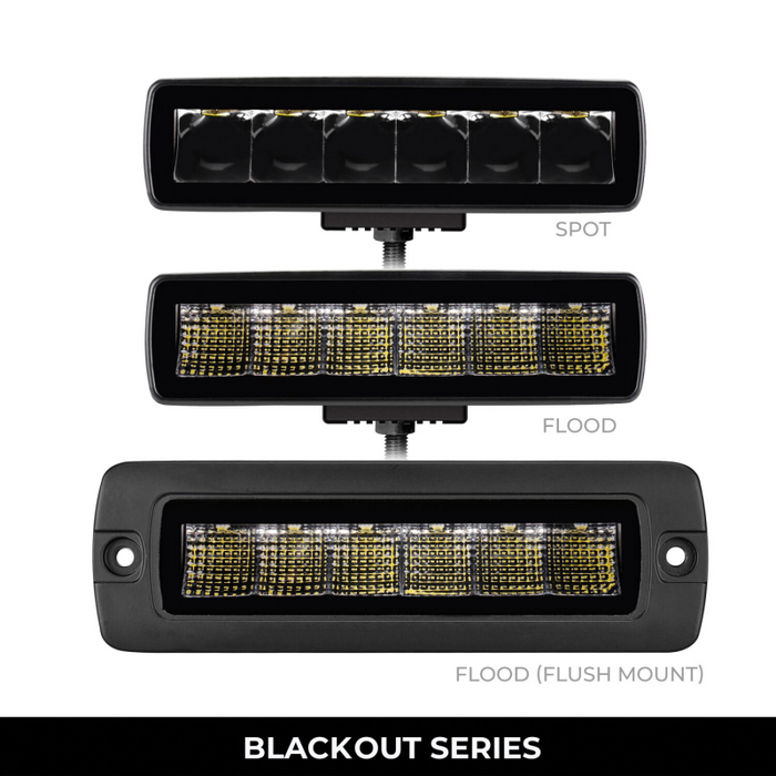 Go Rhino Xplor Blackout Series Sixline LED Spot Lights Model 750300621SBS