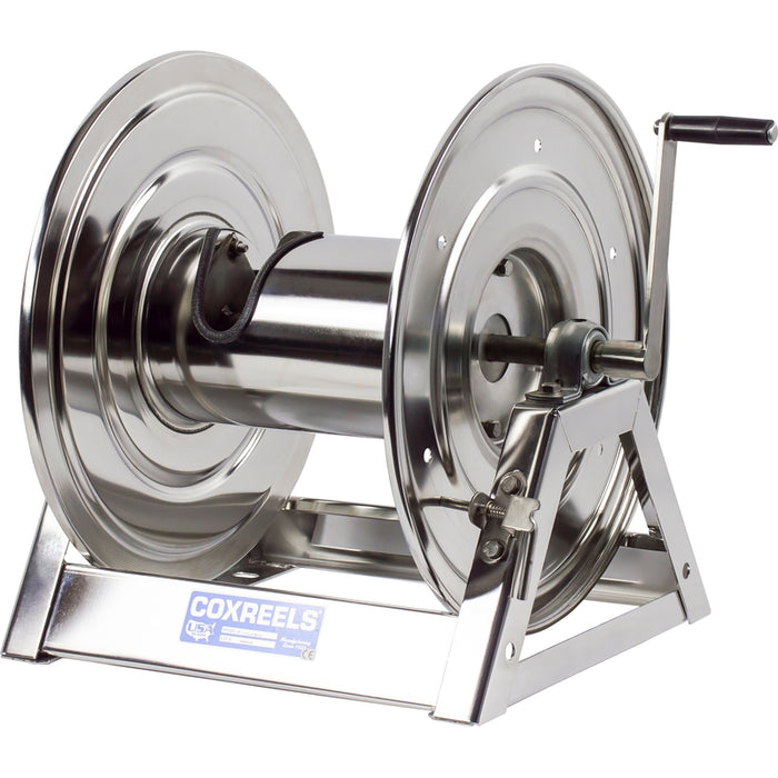 Coxreels 1125-SS Series Stainless Steel Hand Crank Hose Reel 1/2 in. x 200 ft. - No Hose 3000 PSI Model 1125-4-200-SP