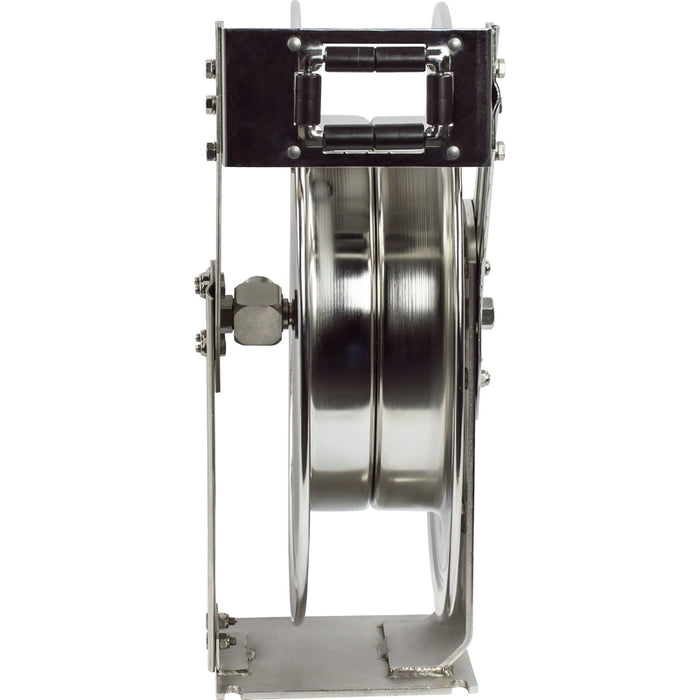 Coxreels T-SS Series Electro-Polished Stainless Steel Spring Driven Hose Reel 3/8 in. x 100 ft. - No Hose 3000 PSI Super Hub Model TMPL-N-3100-SS