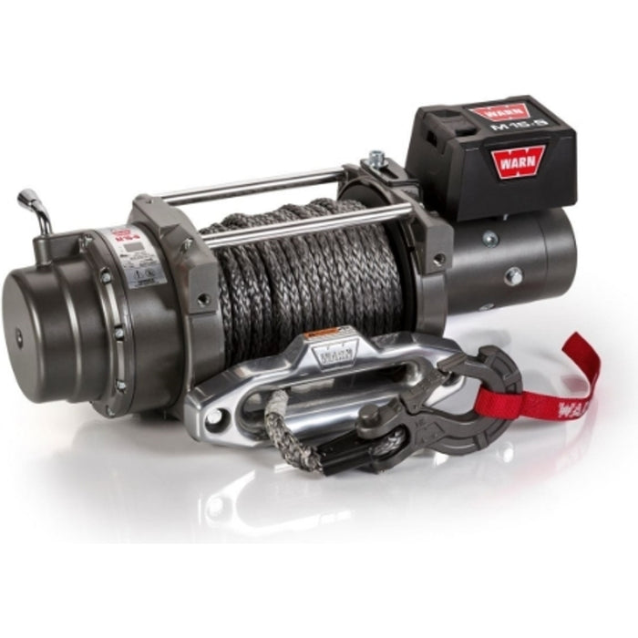 Warn M15-S Heavyweight Winch, Pull Capacity 15,000 lb, 80 Feet Of Spydura Synthetic Rope Model 97730