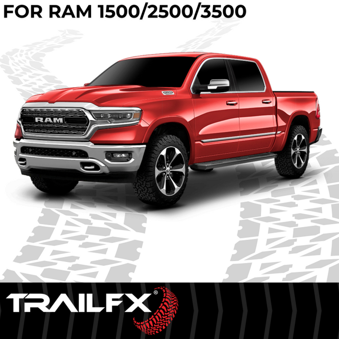 TrailFX A6 Running Boards Titanium Black Aluminum Model AL6011B