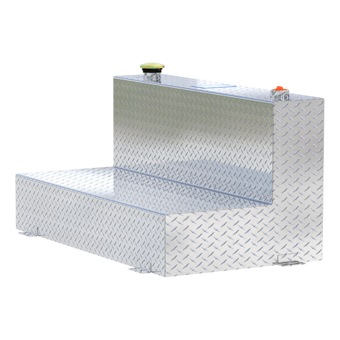 UWS Bright Aluminum 75-Gallon L-Shaped Aluminum Transfer Tank Model TT-75-L-T-P