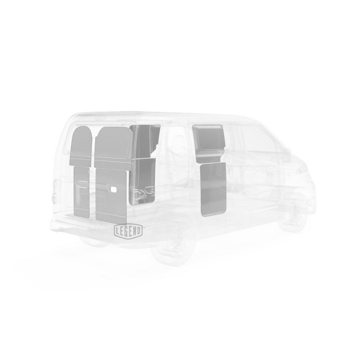 LEGEND EconoLite Door Liner ONLY - Nissan NV200 Cargo Van Regular Wheelbase- Textured Grey Model 07N01-20