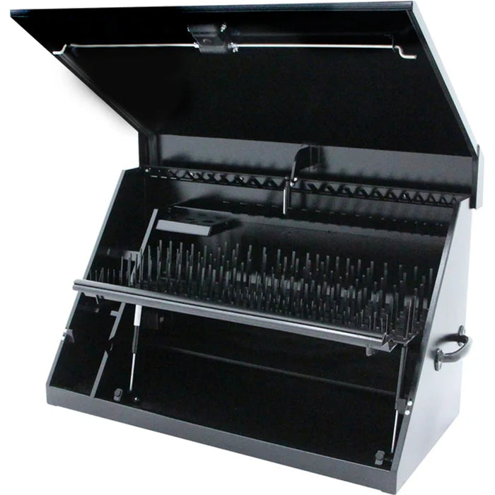 Montezuma 36 x 17 In. Steel Triangle® Toolbox Black Top Mount Toolbox DXTB36BB