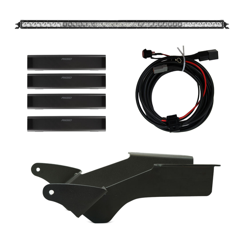 Rigid Industries 2021 Bronco Roof Rack Light Kit with a SR Spot/Flood ...