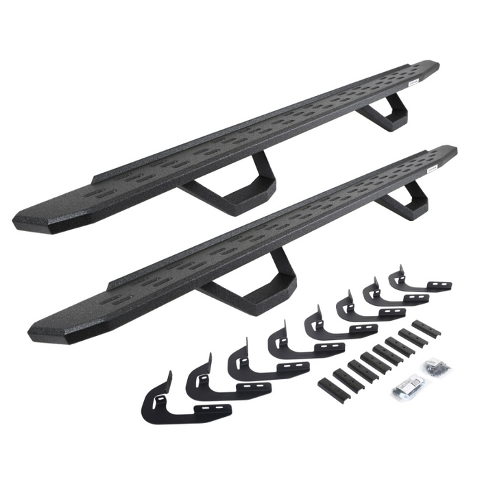 Go Rhino RB30 Running Boards with Mounting Brackets With 2 Pairs Drop Steps Kit Model 6960478720T