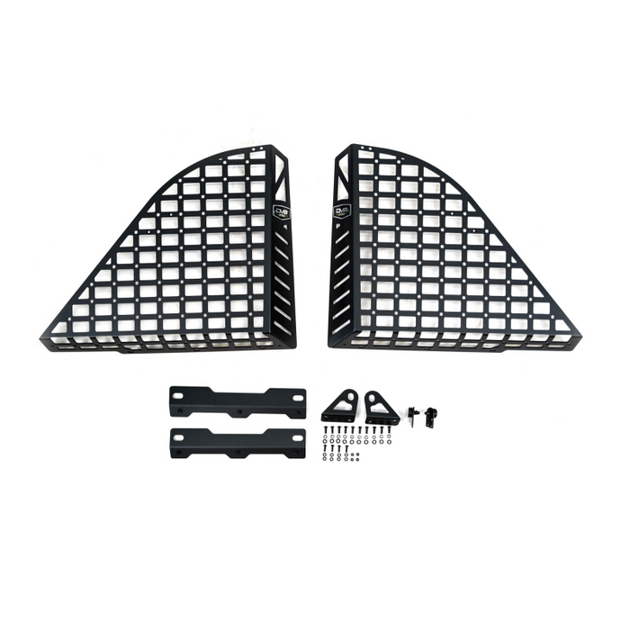 DV8 Offroad 2018-2026 Jeep Wrangler 4-Door Rear Window Pocketed Molle Panels Model MPJL-02