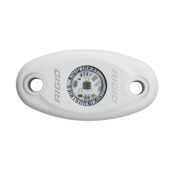 Rigid Industries A-Series LED Light, Low Power, Cool White, White Housing, Single Model 480153
