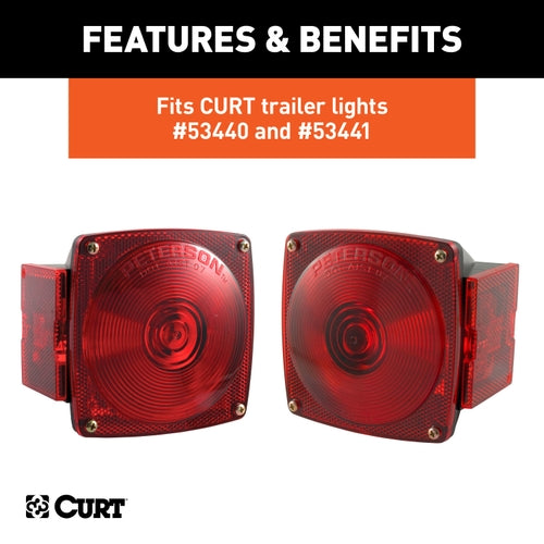 CURT Replacement Red Side Trailer Light Lens Model 53515