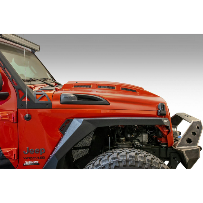DV8 Offroad 2018-2025 Jeep Wrangler JL JLU Gladiator JT Heat Dispersion Hood Non-392 or Non-Mojave Model HDMBJL-01