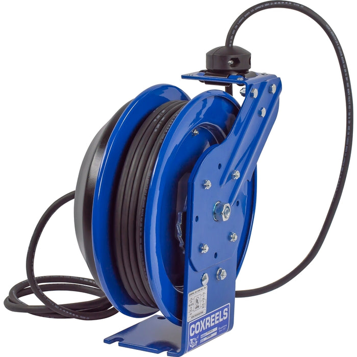 Coxreels PC Series Spring Driven Cord Reel Duplex Industrial Receptacle 16 GA x 50 ft. - Cord Included Model PC13-5016-F
