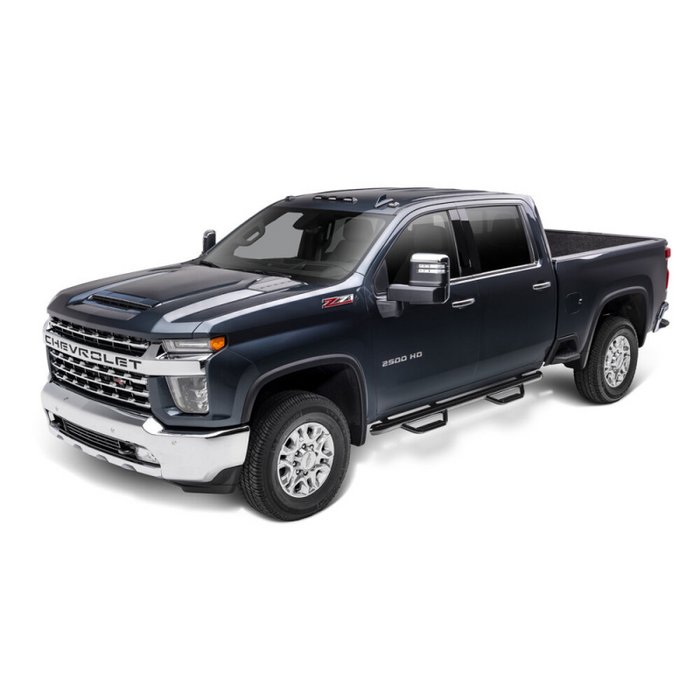 N-Fab Cab Length Side Steps Gloss Black Mild Steel Model C1980CC
