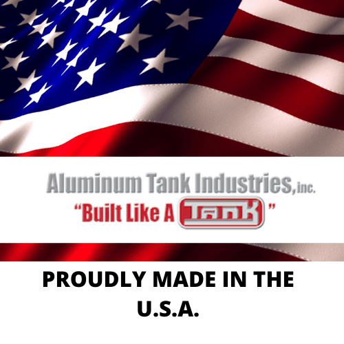 ATI 100 Gallon L Shaped Transfer Tank Black Aluminum Model # TTL100-B