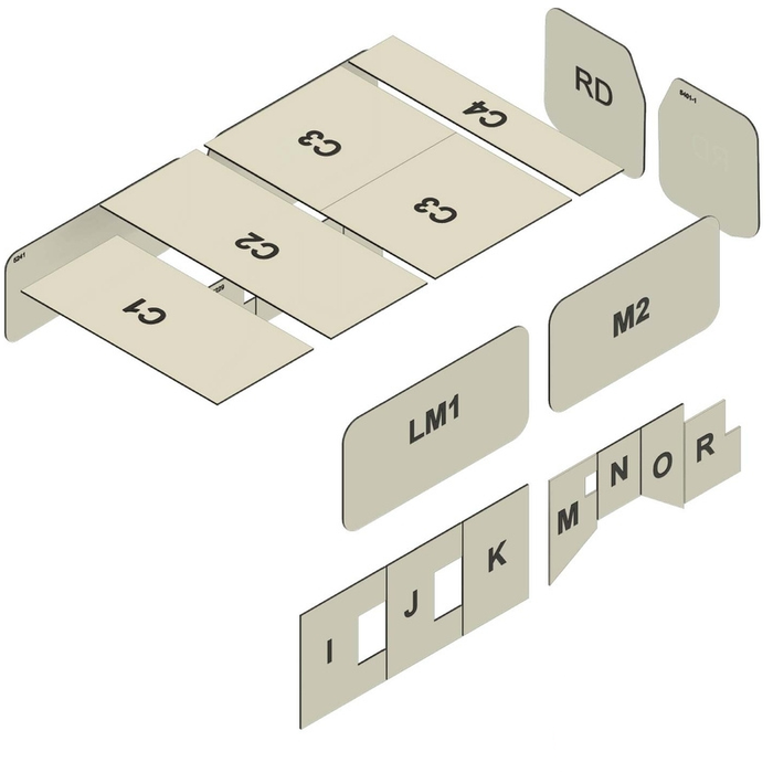 AutoPly Interior Insulation Kit for Ford Transit Low Roof 130" Wheelbase - R4 (1") Model 5000VS-1
