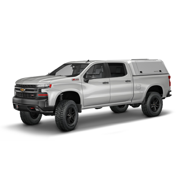 SmartCap OEM White Truck Bed Cap EVOc Commercial Series w/ Vertical Locks Model EC0109-WH