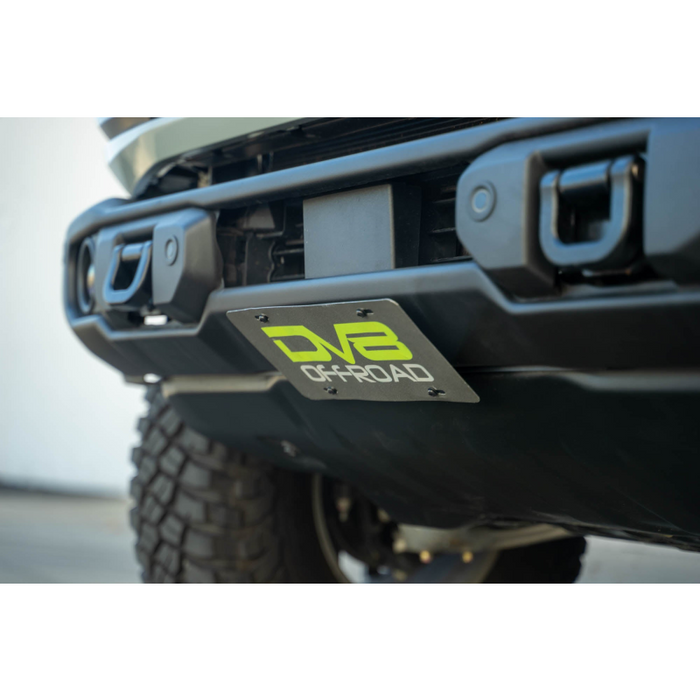 DV8 Offroad 2021-2026 Ford Bronco Capable Bumper Slanted Front License Plate Mount Model LPBR-05