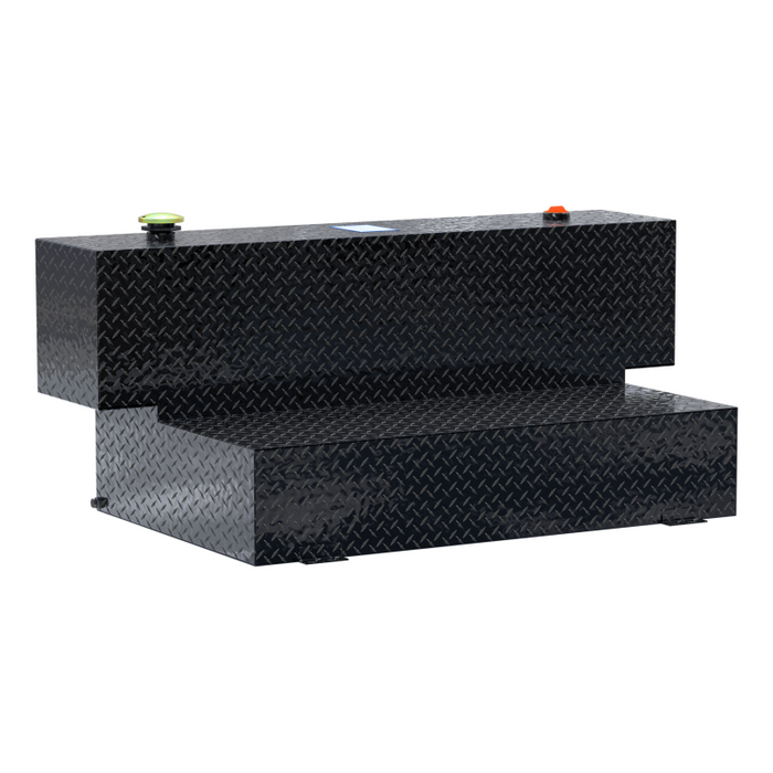 UWS Gloss Black Hammerhead-Style 100-Gallon Aluminum L-Shape Transfer Tank Model TT-100HH-B