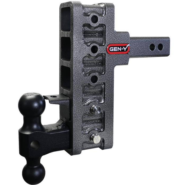 GEN-Y MEGA-DUTY 2" Offset Shank 2.5" Rise 7.5" Drop 2K TW 10K Hitch & GH-031 Dual-Ball & GH-032 Pintle Lock Model GH-425