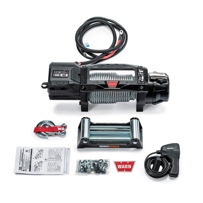 Warn Xeon XC 10 Pull Capacity 10000 Pounds 3/8 Inch X 80 Ft Of Steel Rope Model 110410