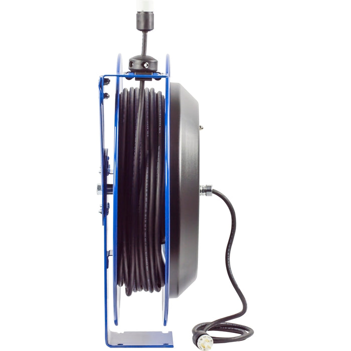 Coxreels EZ-PC Series Safety System Spring Driven Cord Reel 12 AWG x 100 ft. Single Receptacle Super Hub - 600V 25 Amp - Cord Included Model EZ-PC24-0012-A
