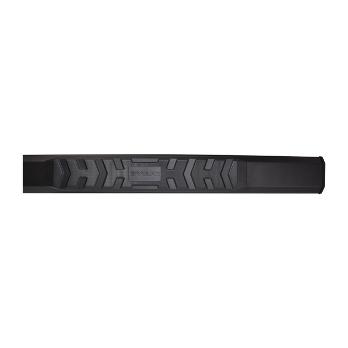 TrailFX 4.5" Hexagonal Straight A4 Step Nerf Bars W/ Step Pads Powder Coat Black Aluminum Model AL4004B