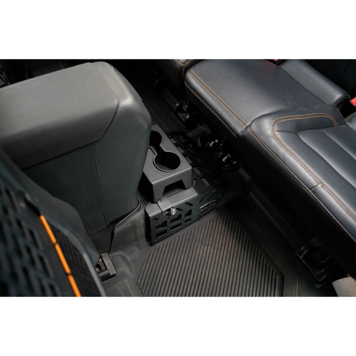 DV8 Offroad 2021-2025 Ford Bronco 4-Door Rear Seat Cup Holder And Molle Panels Model MPBR-07