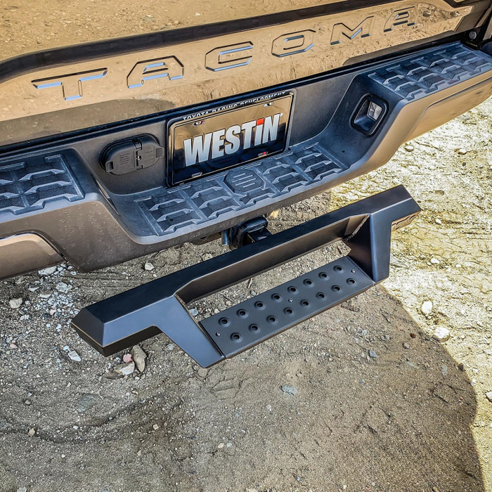 Westin HDX Drop Hitch Bed Step 34'' Step For 2'' Receiver Textured Black Hexagon Shape Model 56-10015