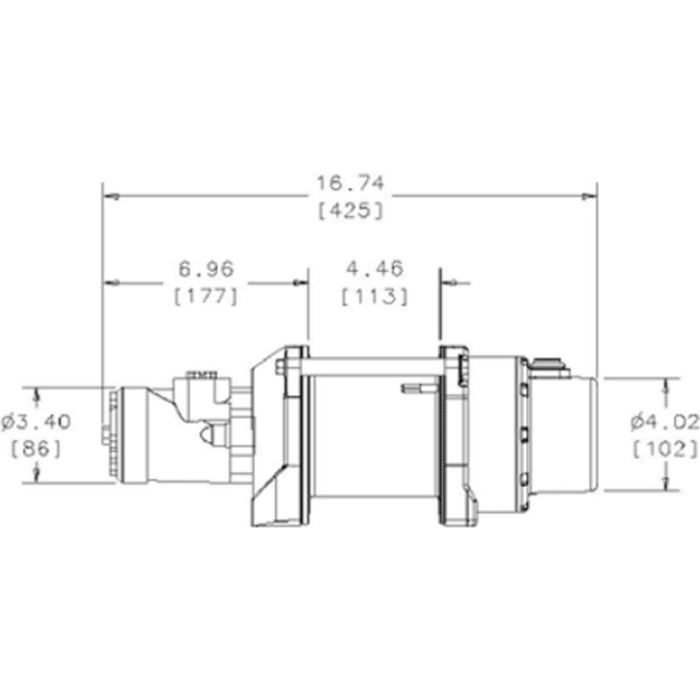 Warn HY2000 - 2,000 lb Hydraulic Industrial Hoist Model 68032