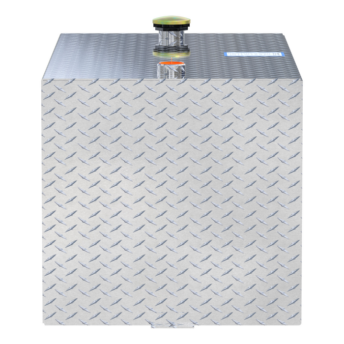 UWS Bright Aluminum 100-Gallon Rectangle Aluminum Transfer Tank Model TT-100-RT-T-P
