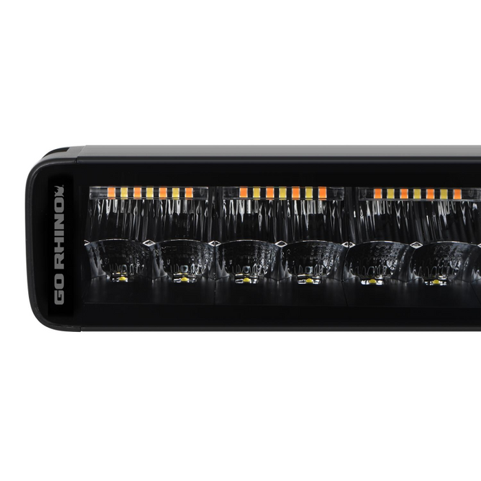 Go Rhino Blackout Series DOUBLELINE 30" Double Row Light Bar w/Amber LEDs Model 753003012CDS